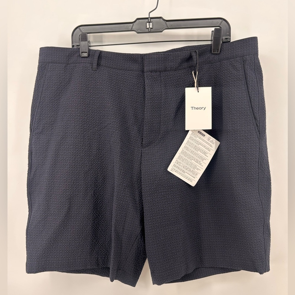 Theory Men's Curtis P F S Eclipse Multi Dimension Check Short Lightweight Sz 38